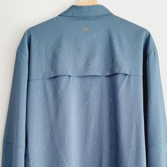 WIND RIVER Vented Back Fishing Utility Sleeve Button Down Shirt Blue Men's Sz XL - Picture 7 of 16